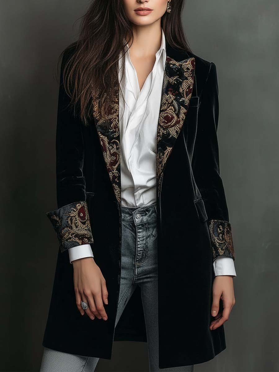 Hollis & June | Alana Baroque Slim-Fit Blazer