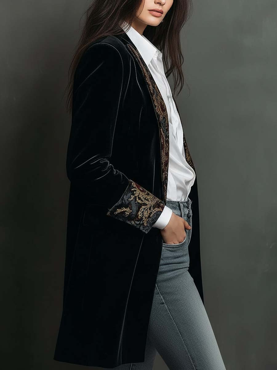 Hollis & June | Alana Baroque Slim-Fit Blazer
