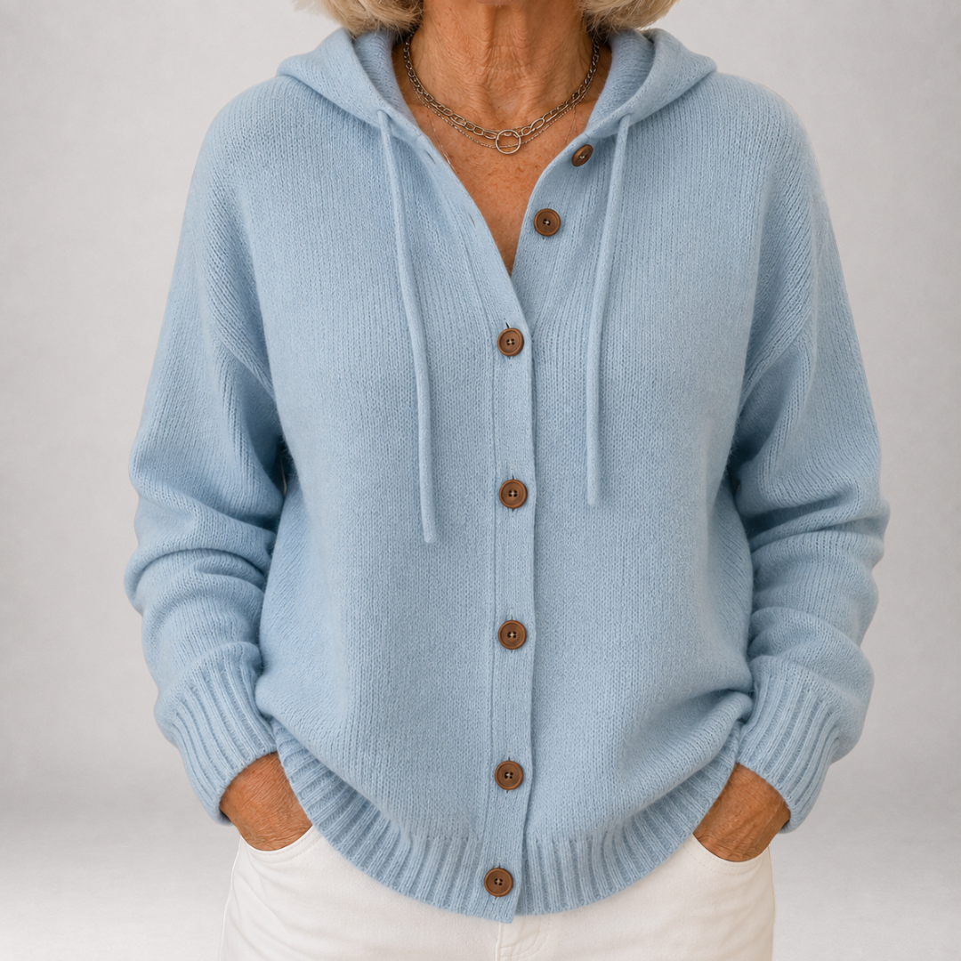 Hollis & June | Sorrel Hooded Drawstring Knit Cardigan