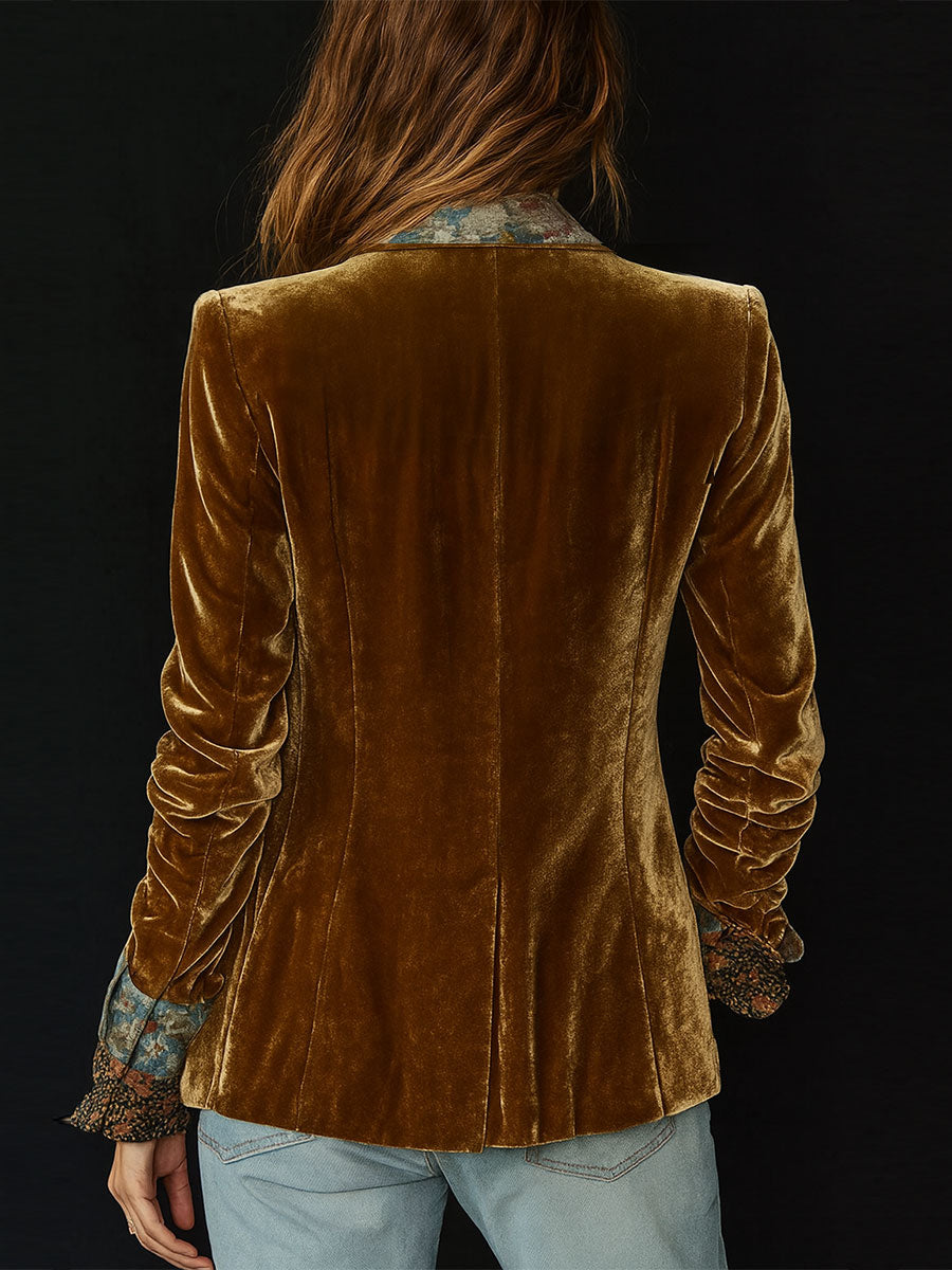 Hollis & June | Marissa Floral Patchwork Blazer