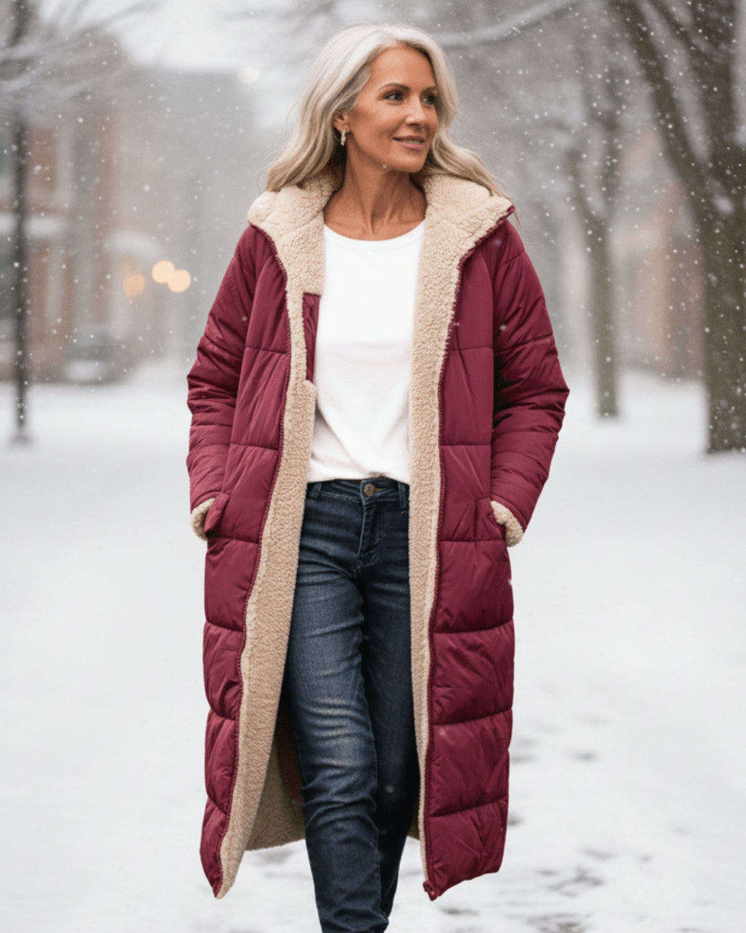 Hollis & June | Harper Reversible Sherpa Coat