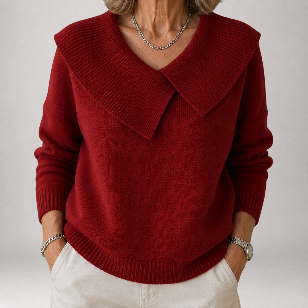 Hollis & June | Solenne Oversized Shawl Collar Sweater