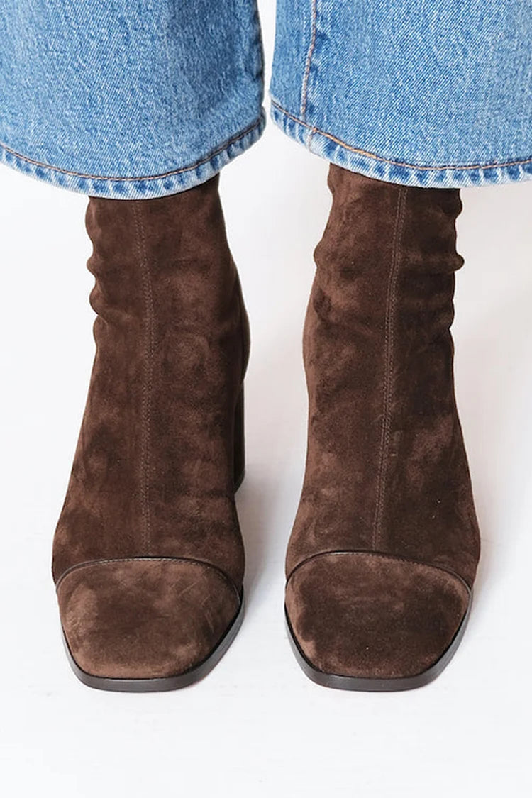Hollis & June | Victoria Square-Toe Heeled Boots