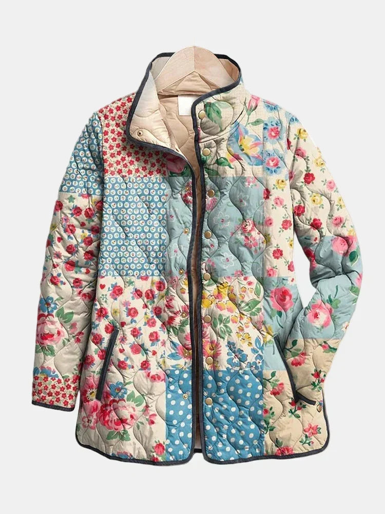 Hollis & June | Zarae Floral Quilted Jacket