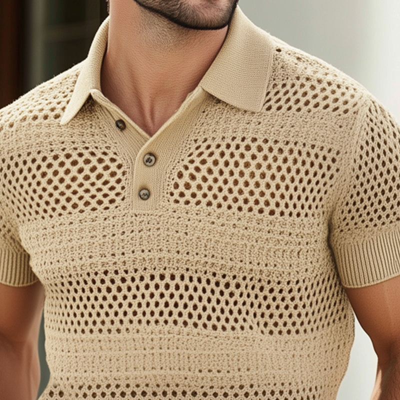 Leo Knit Polo Tee