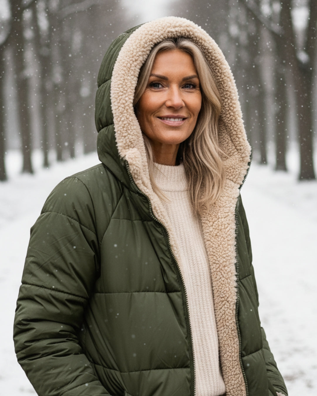 Hollis & June | Harper Reversible Sherpa Coat