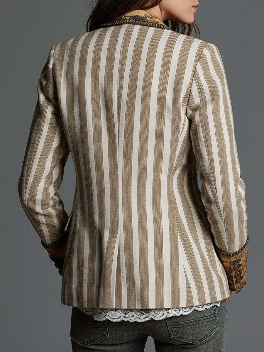 Hollis & June | Wendy Boho Striped Blazer