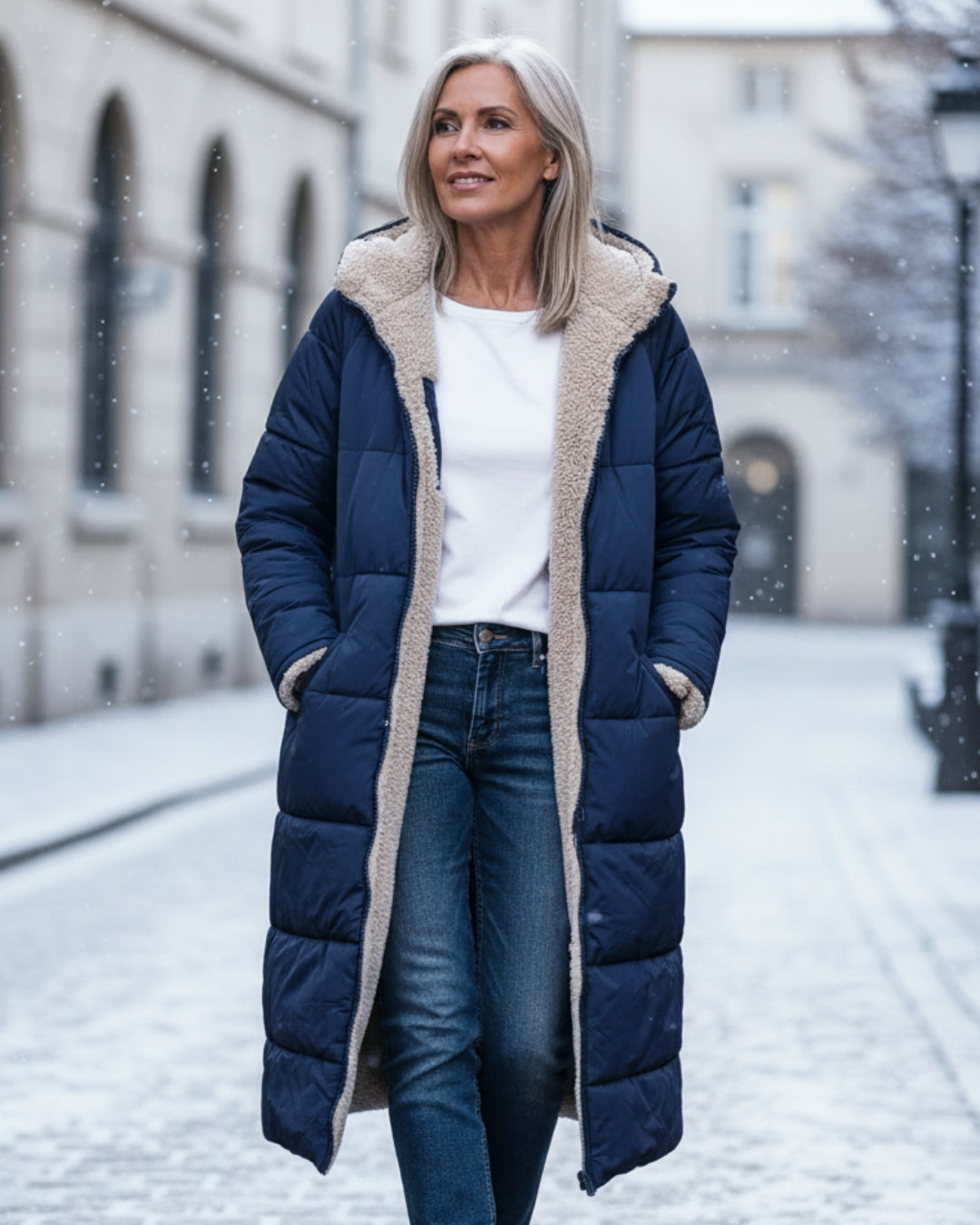 Hollis & June | Harper Reversible Sherpa Coat