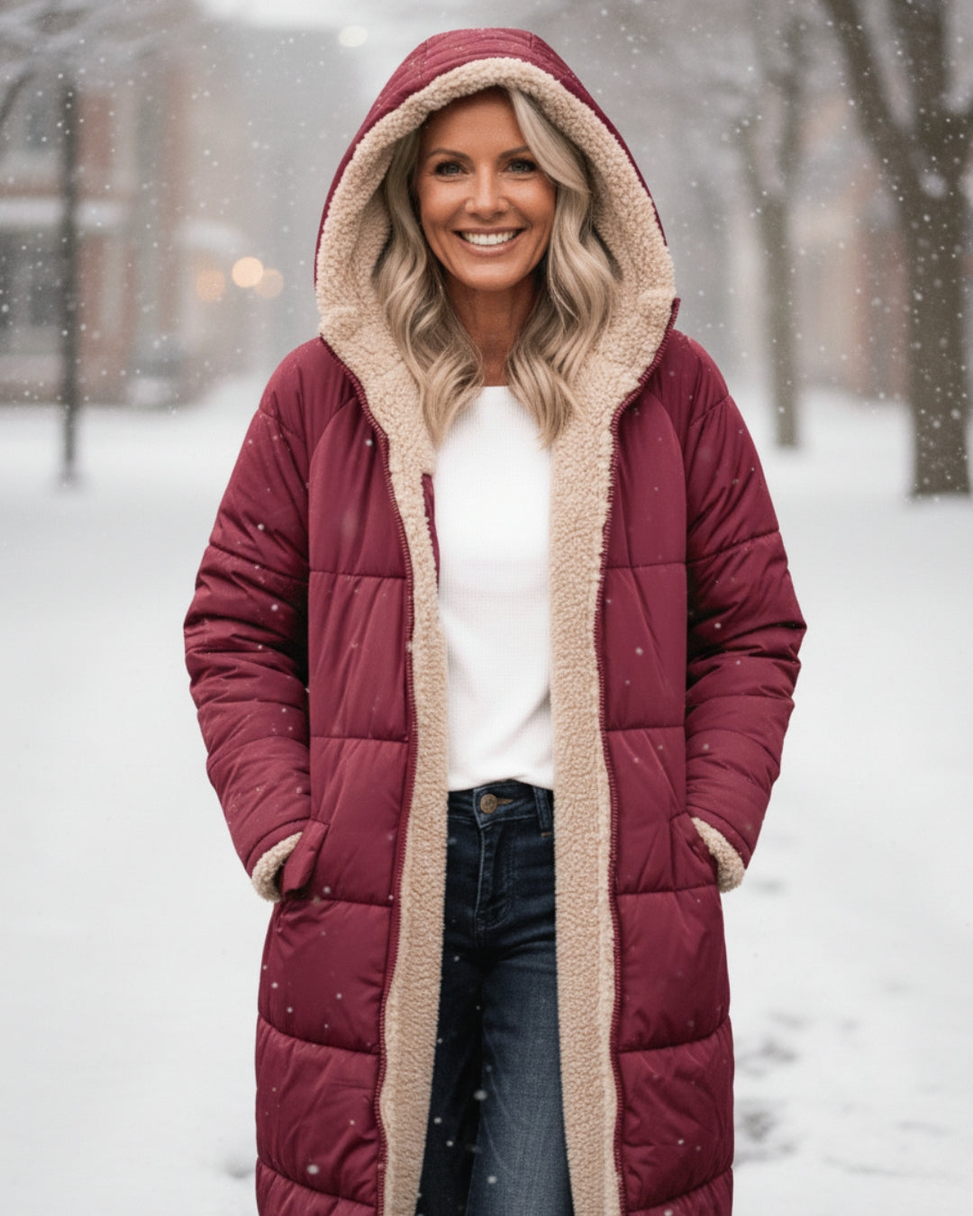 Hollis & June | Harper Reversible Sherpa Coat