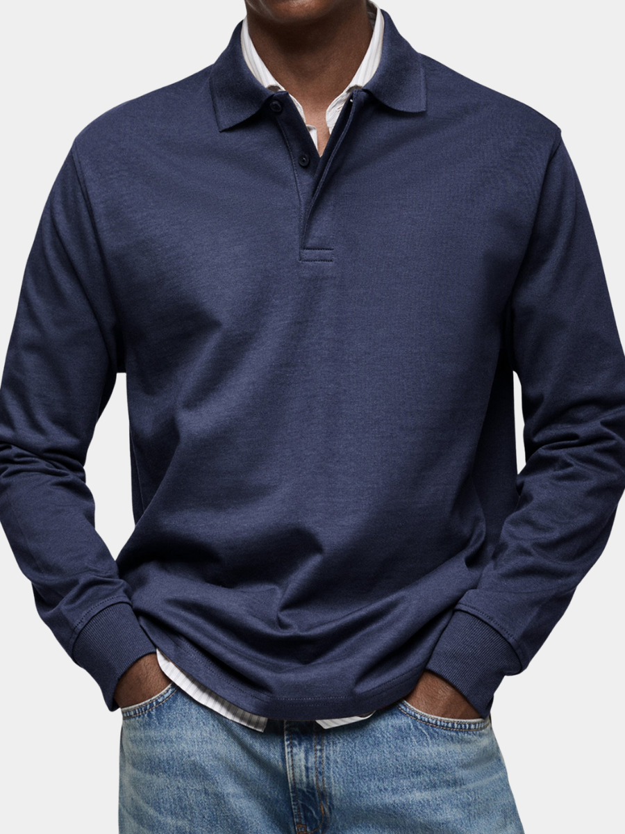 Hollis & June | Luxe Long Sleeve Polo