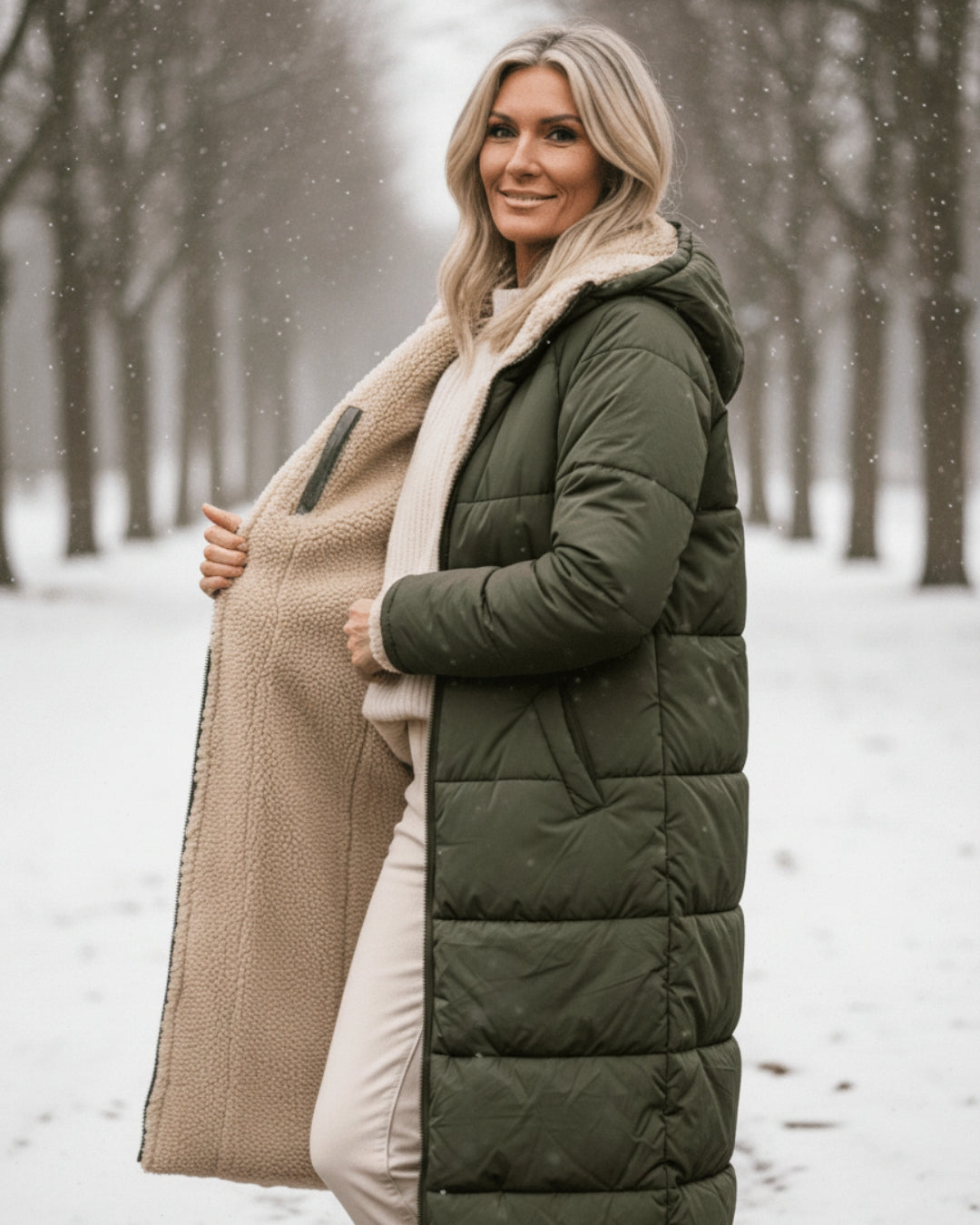 Hollis & June | Harper Reversible Sherpa Coat