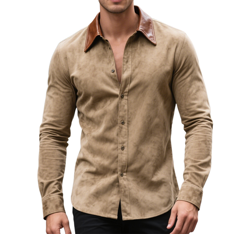 Rovan Leather Suede Shirt