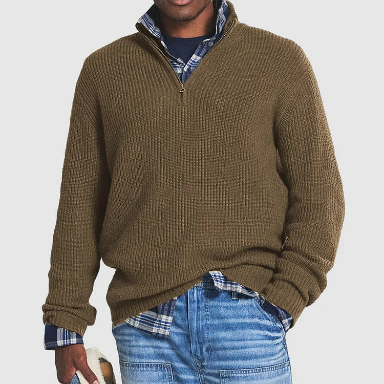Hollis & June | Cashmere Zip Sweater