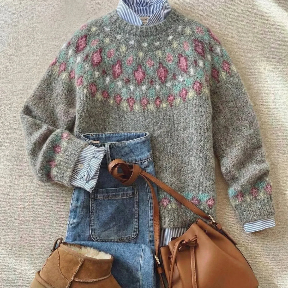 Hollis & June | Rebecca Nordic Knit Sweater