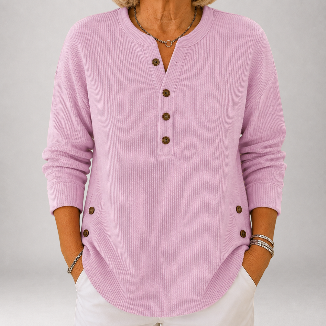 Hollis & June | Inessa Ribbed Henley Tunic