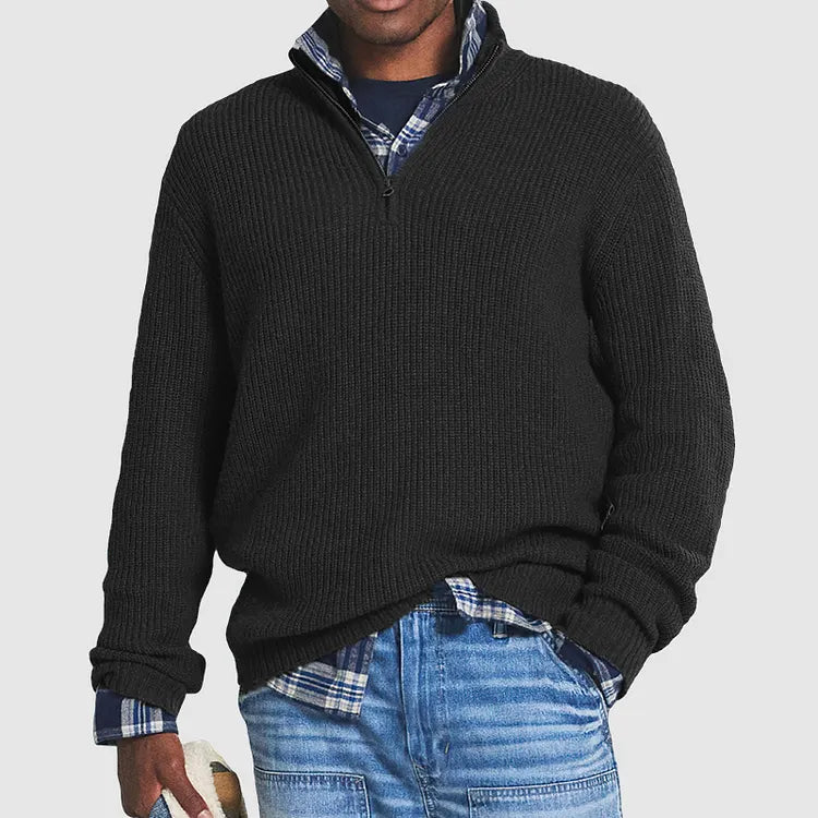 Hollis & June | Cashmere Zip Sweater