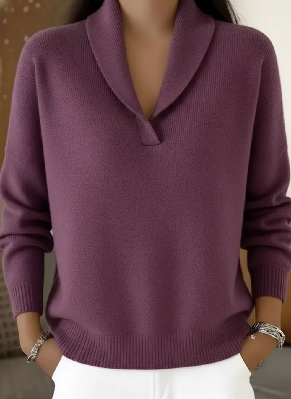 Hollis & June | Antonine V-Neck Sweater