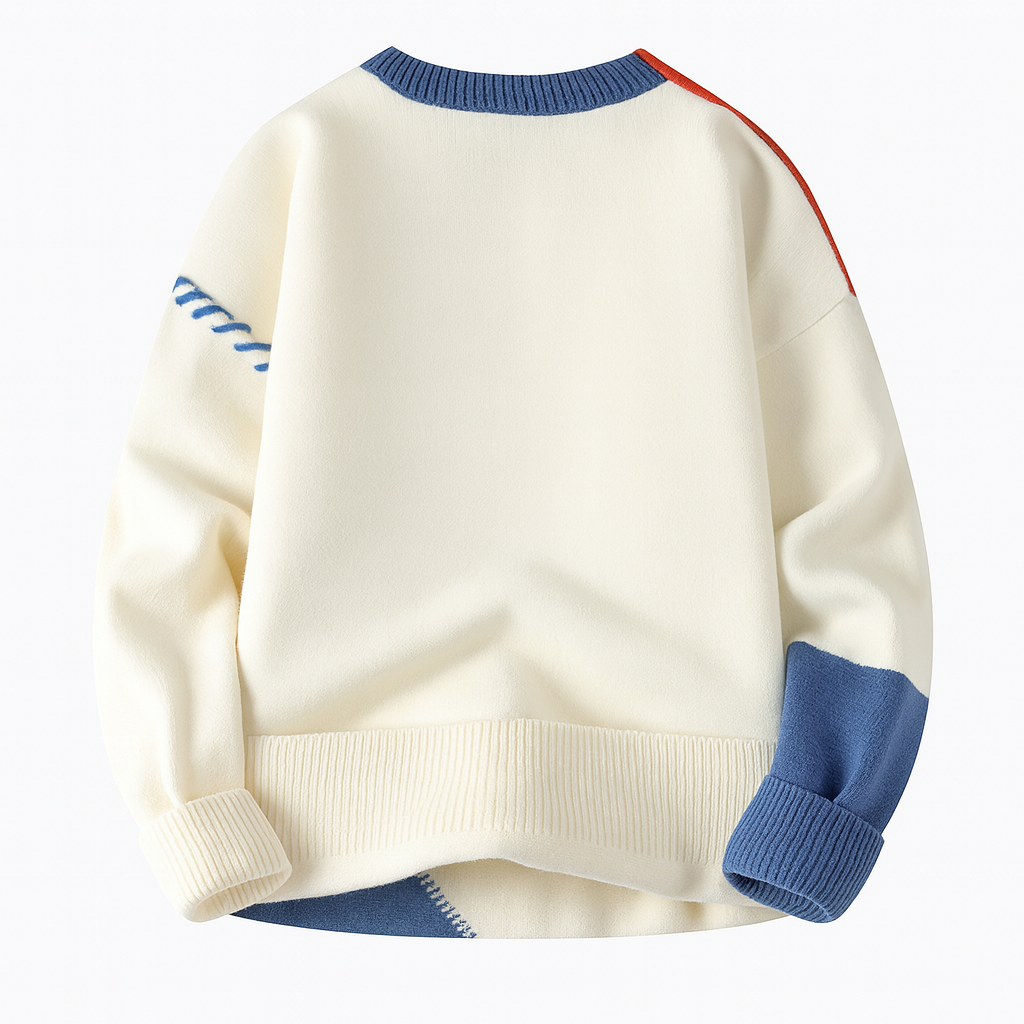 Hollis & June | Arty Patchwork Knit Sweater