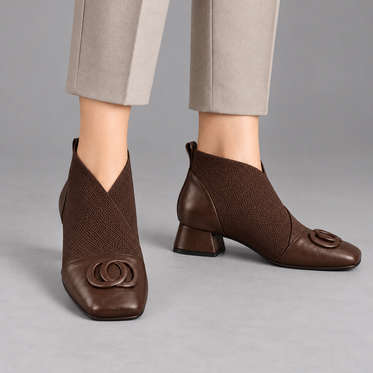 Hollis & June | Opium Leather Ankle Boots