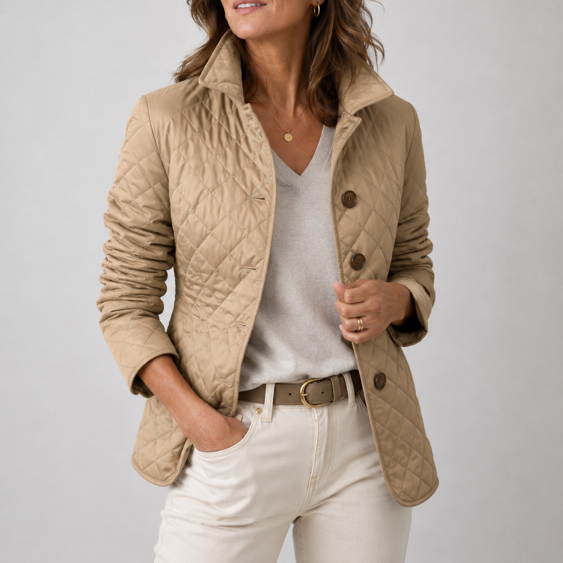 Hollis & June | Loredana Lightweight Quilted Jacket