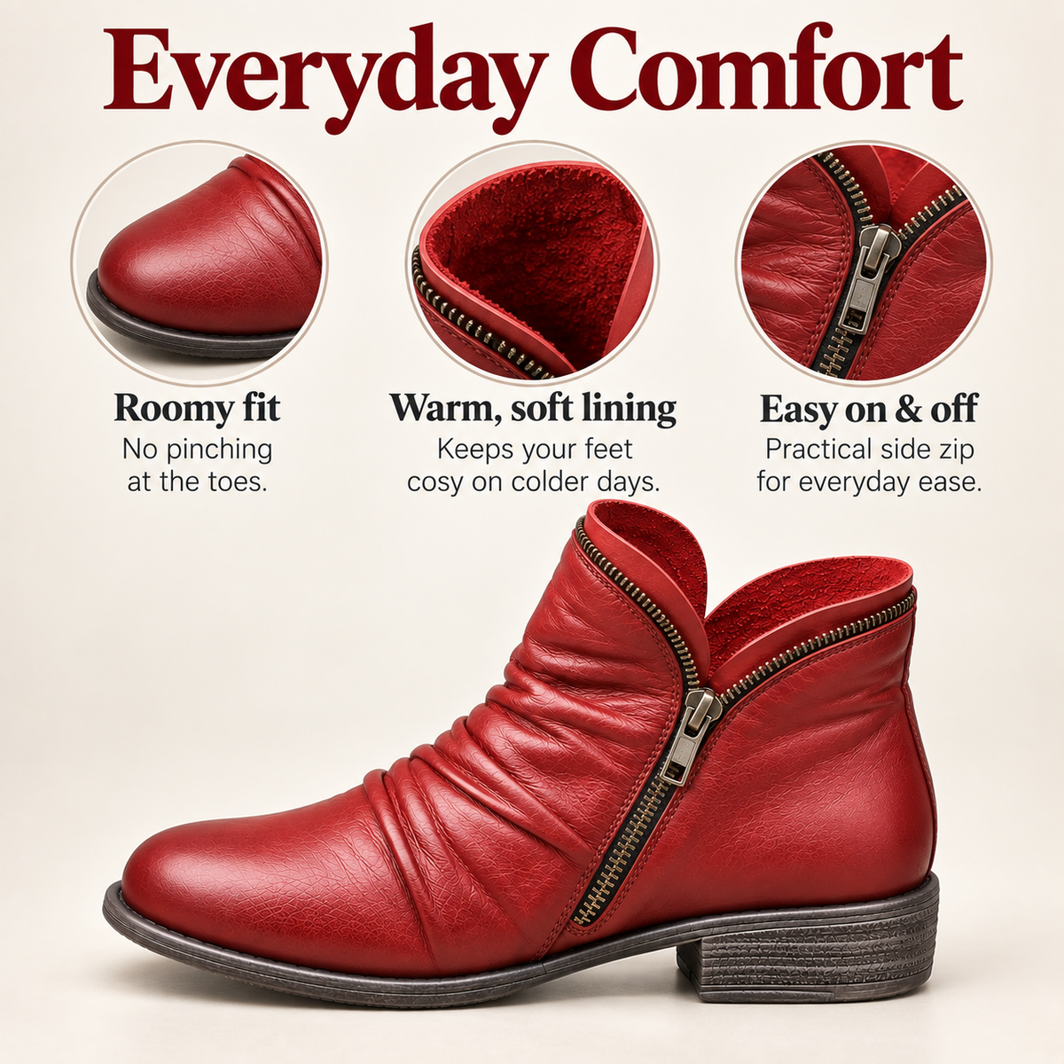 Hollis & June | Melinda Comfy Ankle Boots