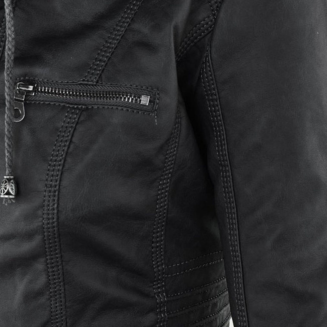 Hollis & June | Callista Hooded Moto Jacket