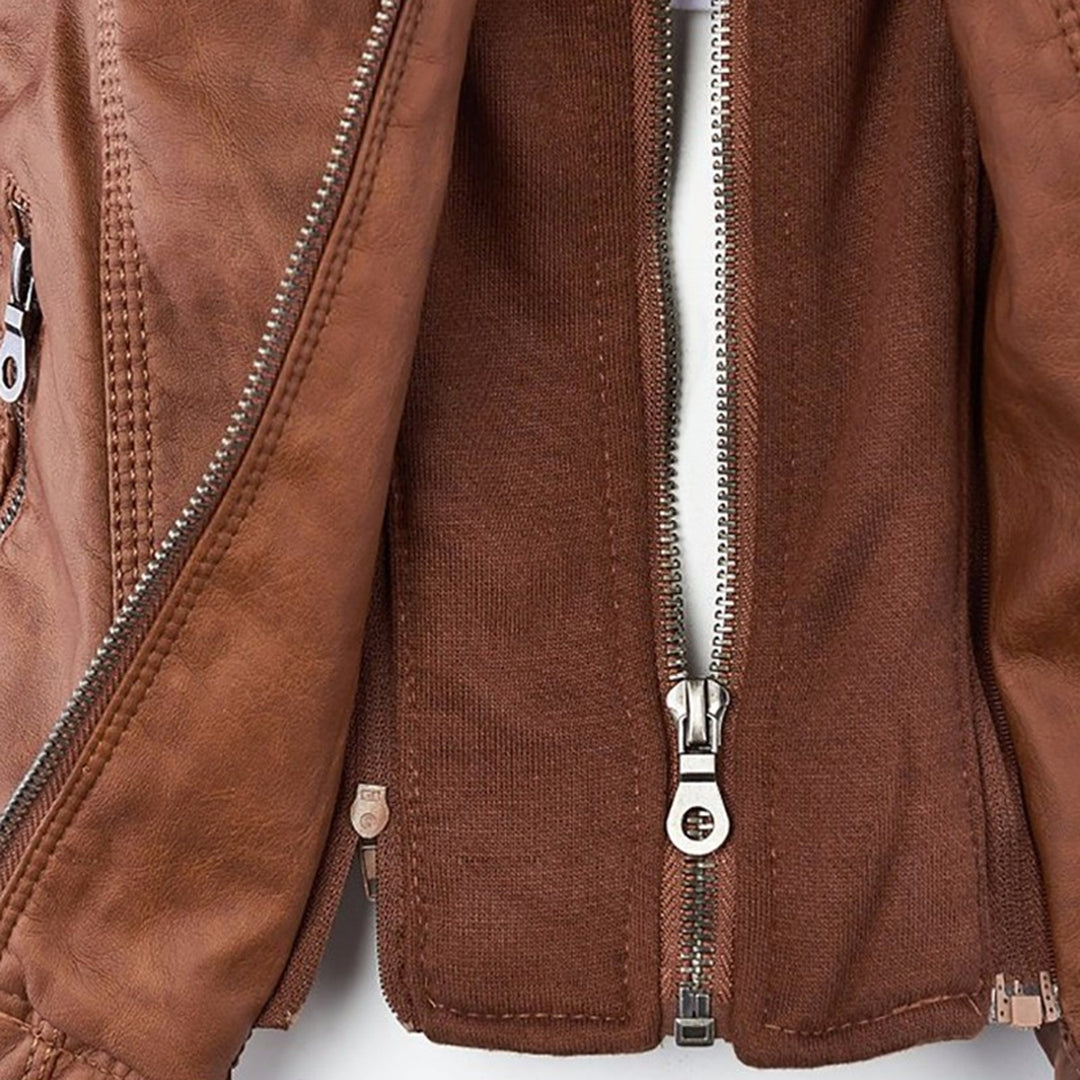 Hollis & June | Callista Hooded Moto Jacket
