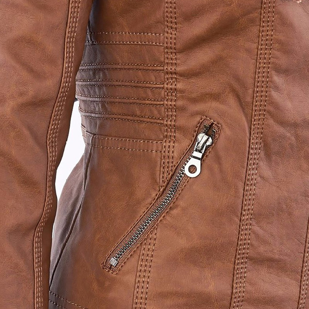 Hollis & June | Callista Hooded Moto Jacket