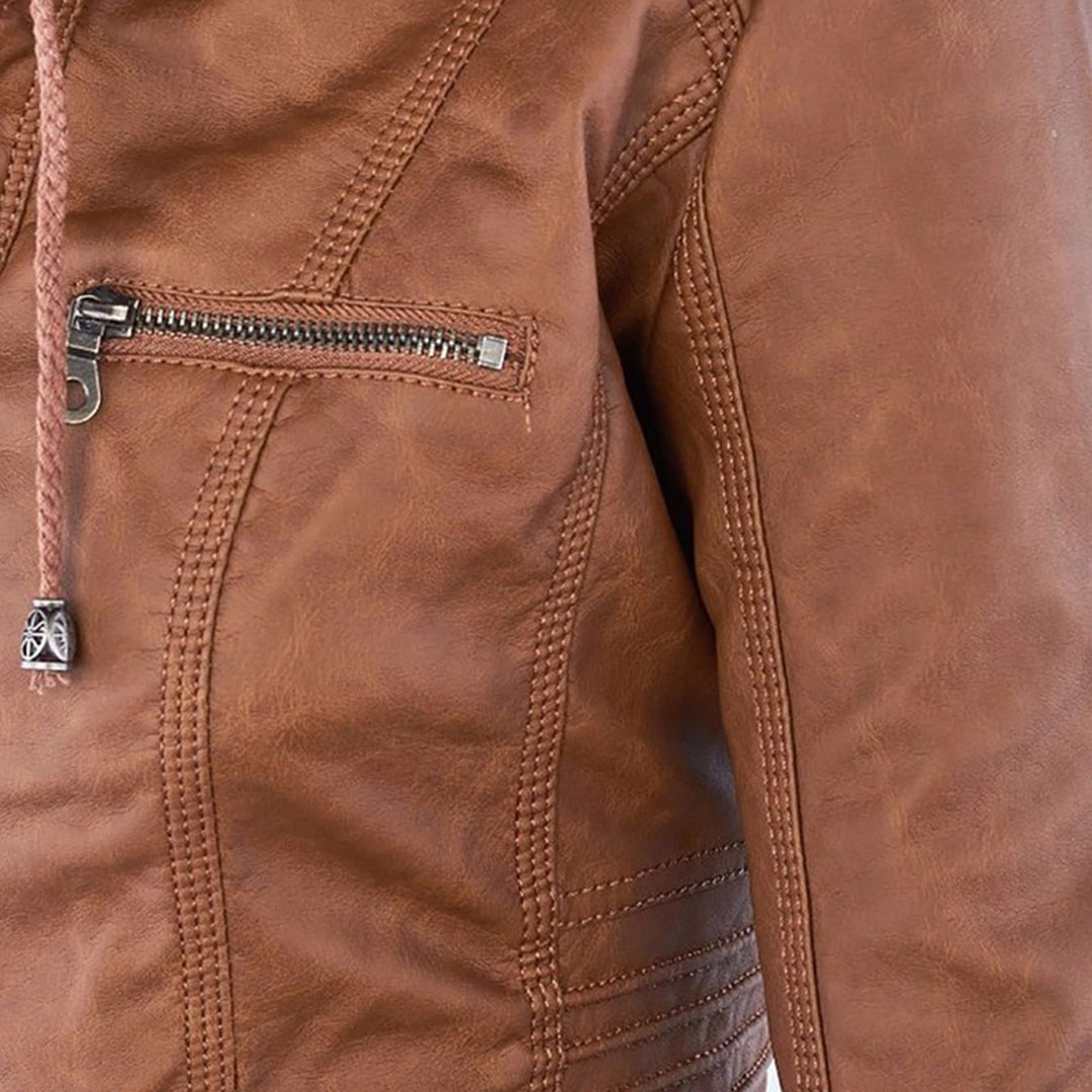 Hollis & June | Callista Hooded Moto Jacket