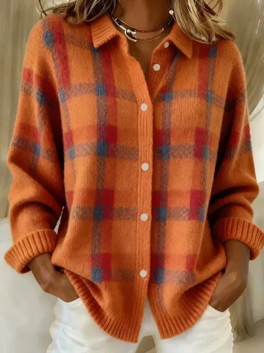 Hollis & June | Geeske Checked Button Cardigan