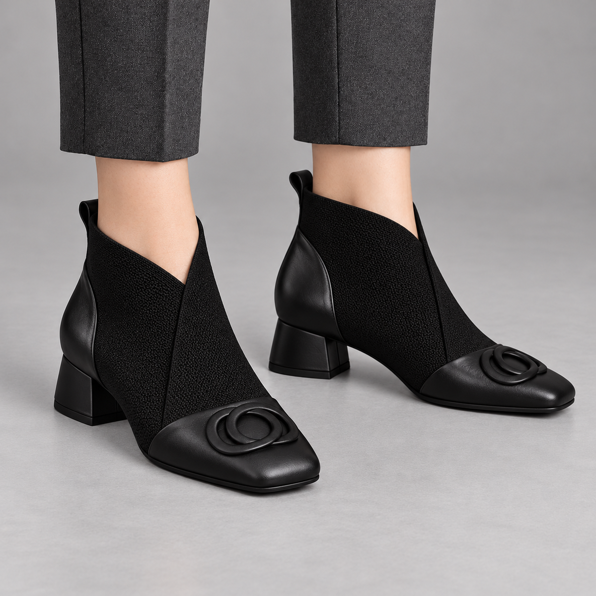 Hollis & June | Opium Leather Ankle Boots