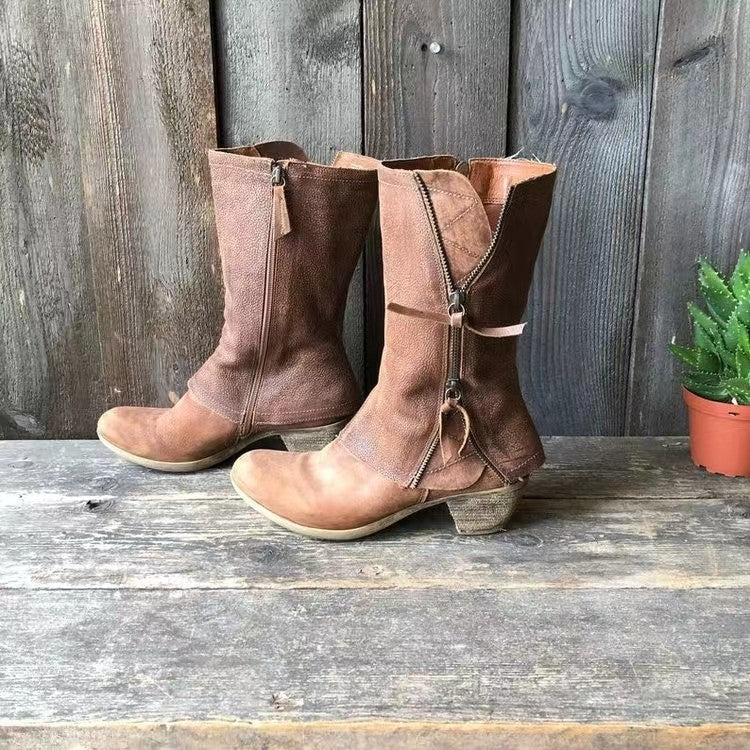 Hollis & June | Amparo Leather Fall Boots