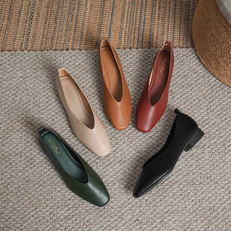 Hollis & June | Margot Square-Toe Mary Jane Flats