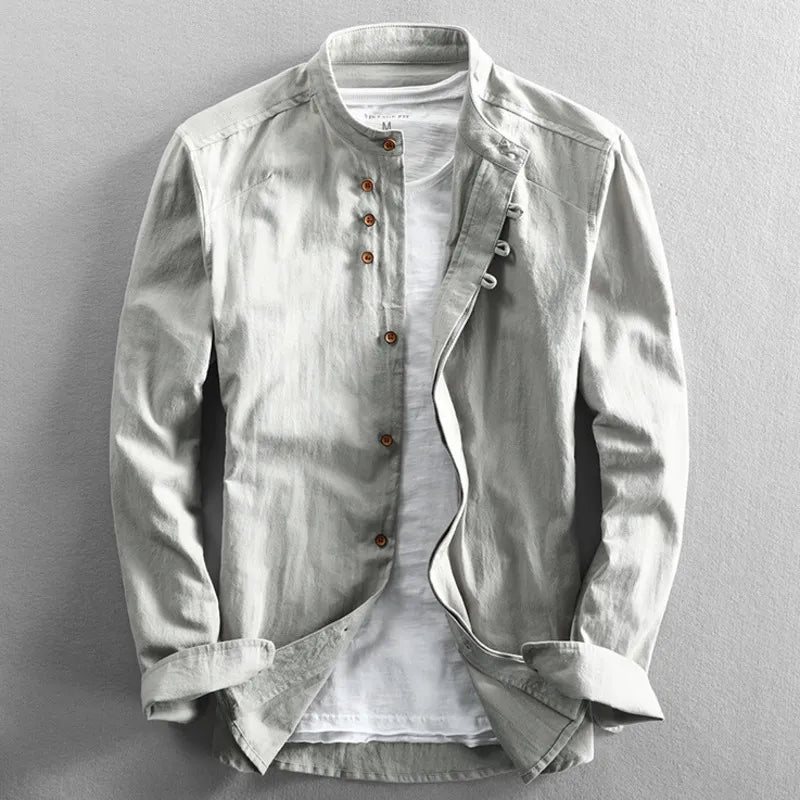 Hollis & June | Katana Stand-Collar Shirt