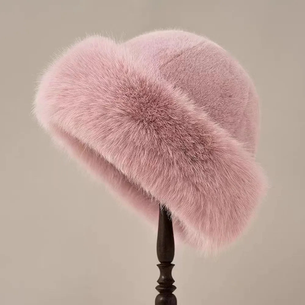 Hollis & June | Fluffy Faux Fur Bucket Hat