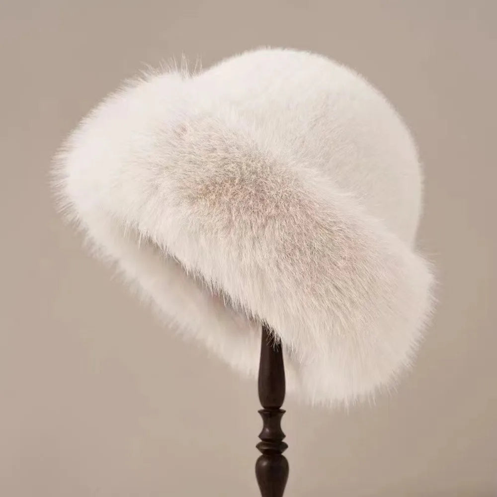 Hollis & June | Fluffy Faux Fur Bucket Hat