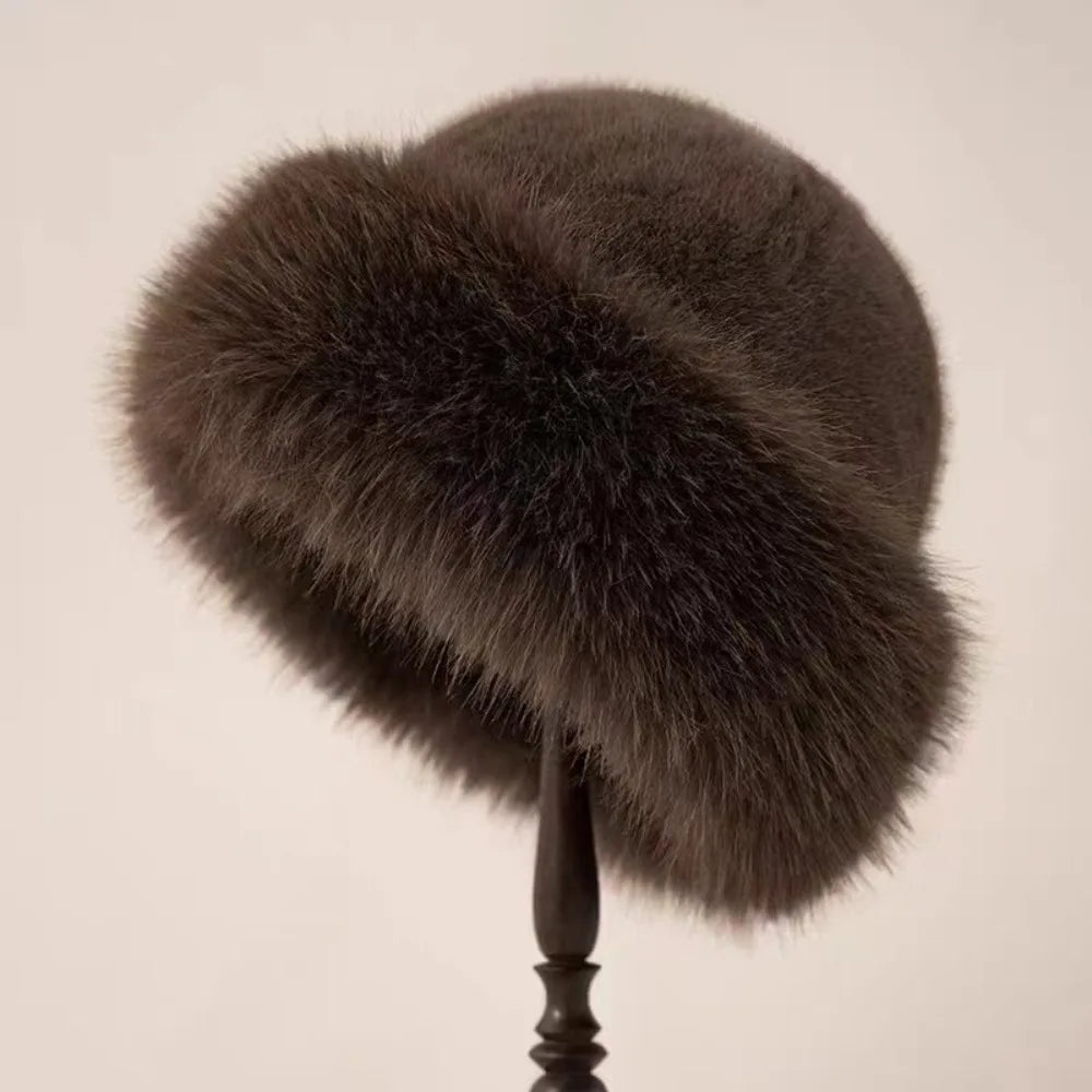 Hollis & June | Fluffy Faux Fur Bucket Hat