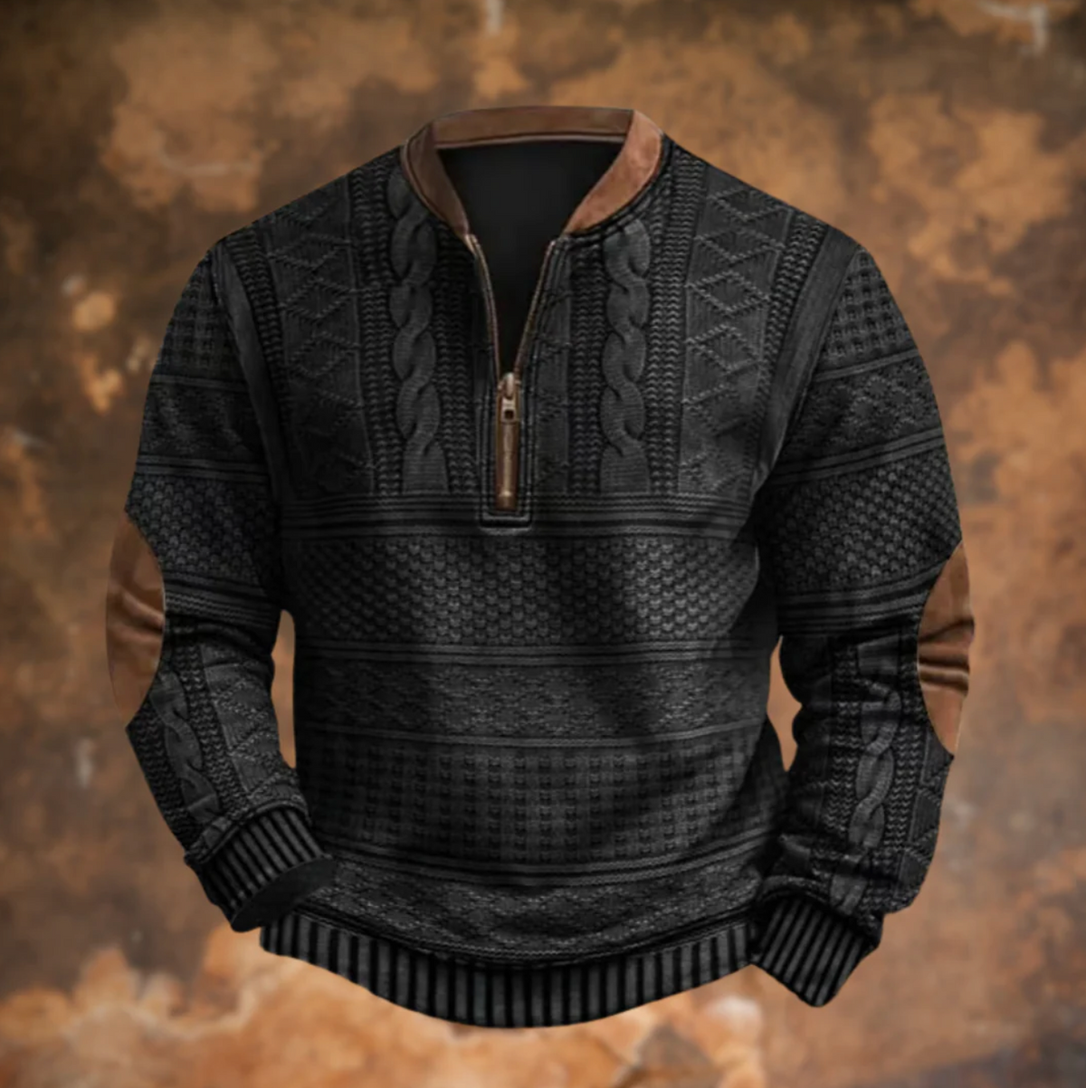 Hollis & June | Dimitri Retro Zip-Up Sweater