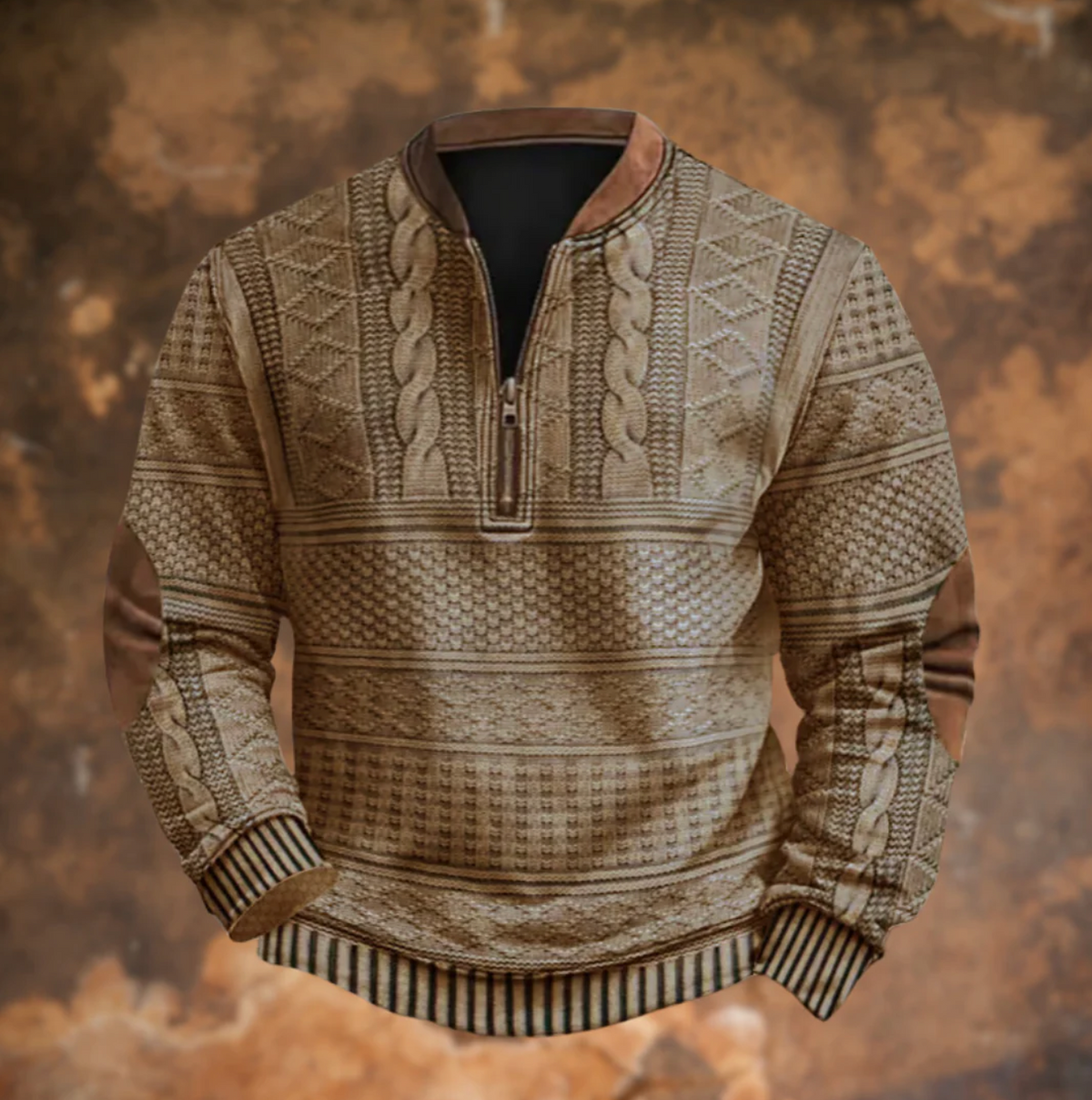Hollis & June | Dimitri Retro Zip-Up Sweater
