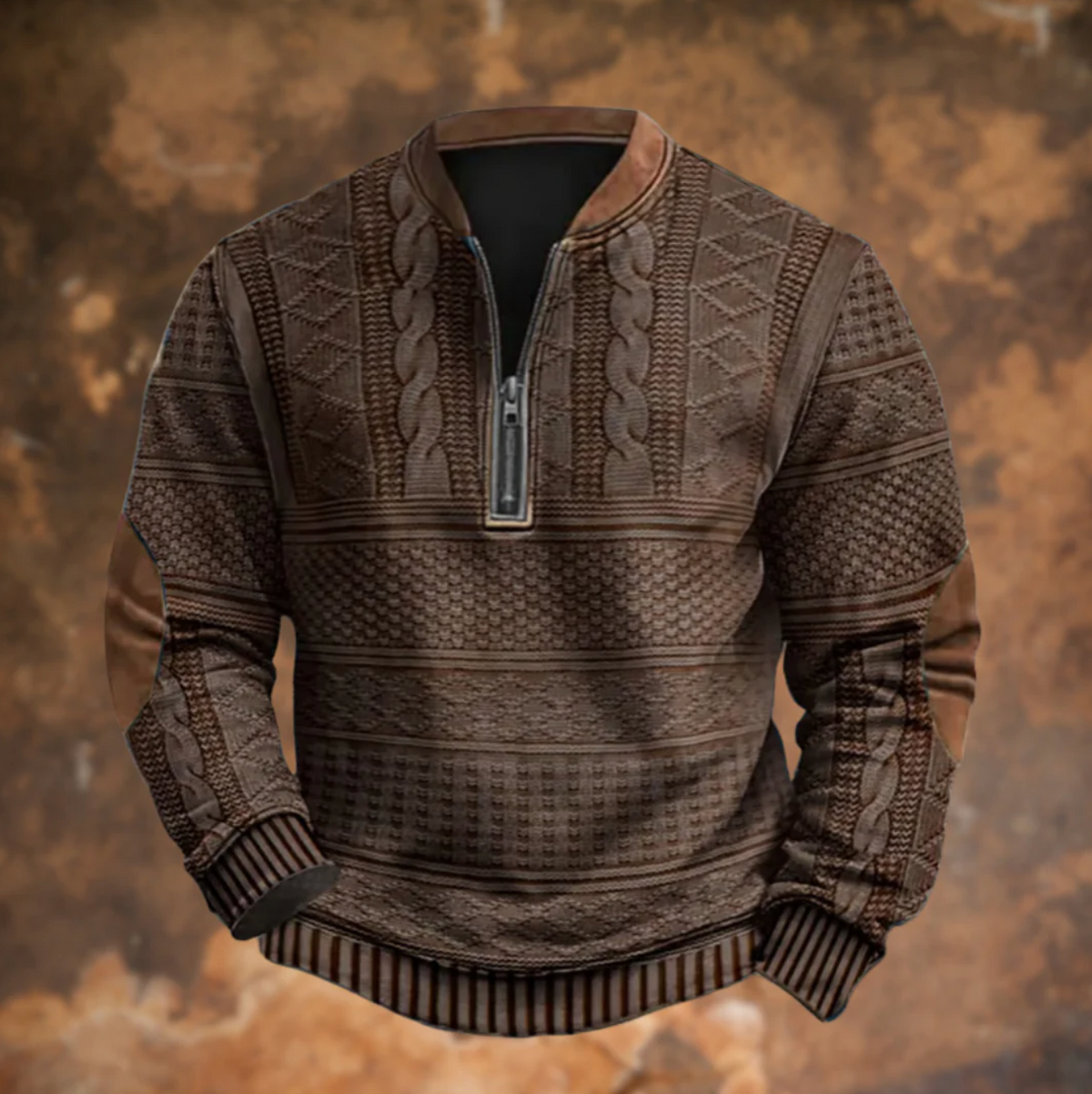 Hollis & June | Dimitri Retro Zip-Up Sweater