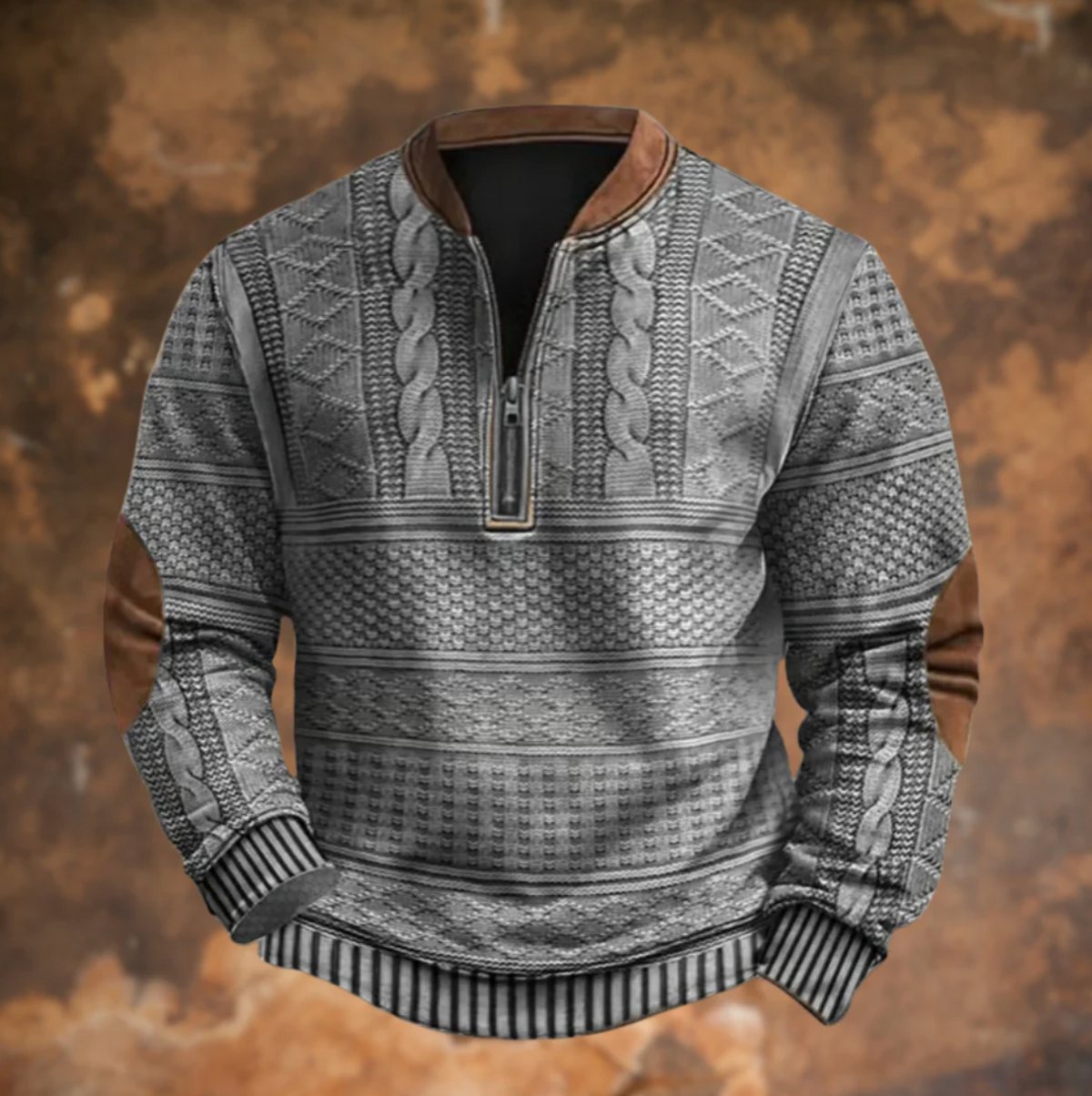 Hollis & June | Dimitri Retro Zip-Up Sweater