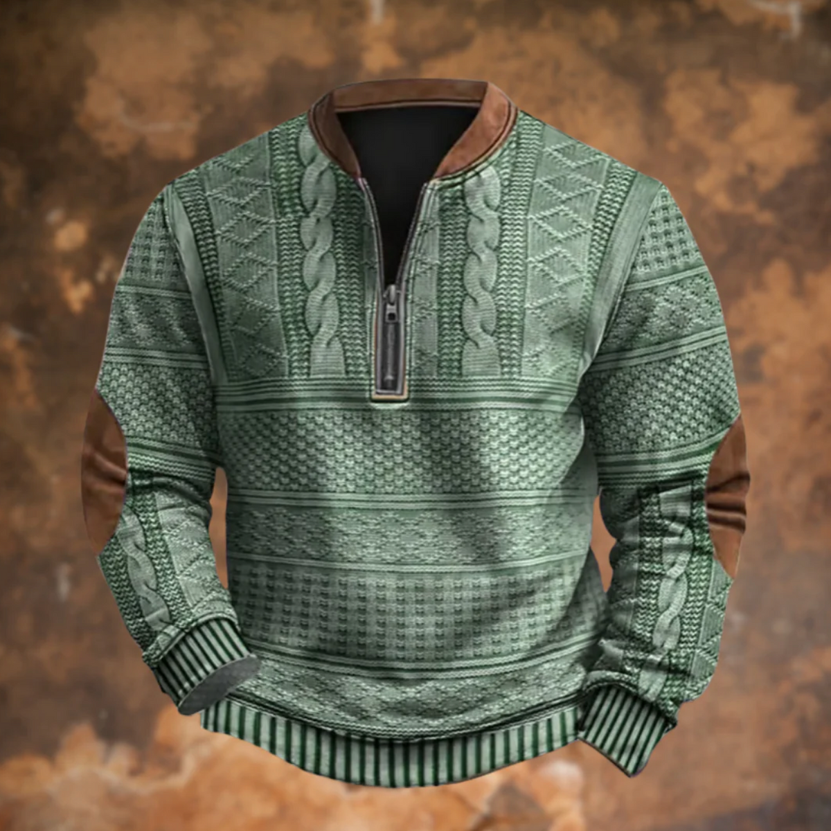 Hollis & June | Dimitri Retro Zip-Up Sweater