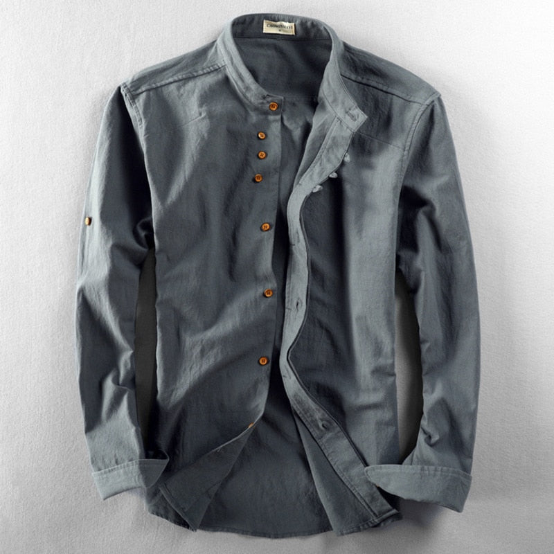 Hollis & June | Katana Stand-Collar Shirt