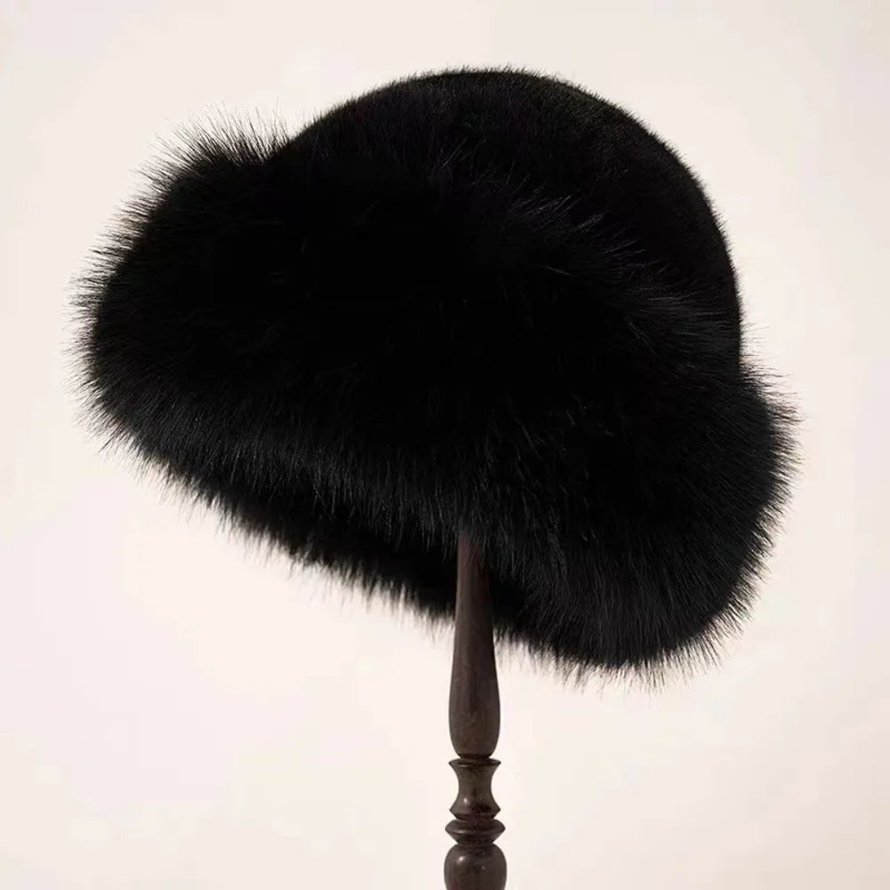 Hollis & June | Fluffy Faux Fur Bucket Hat