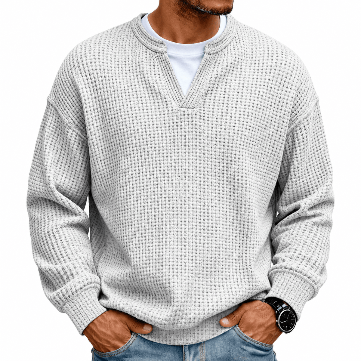 Hollis & June | Bas Waffle Knit Sweater