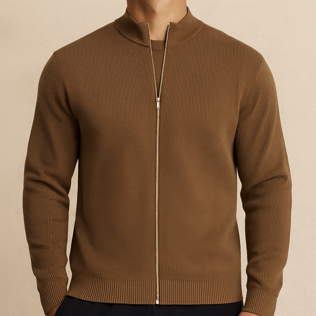 Benjamin - Ribbed Zip Jacket | By Mason & Reed London