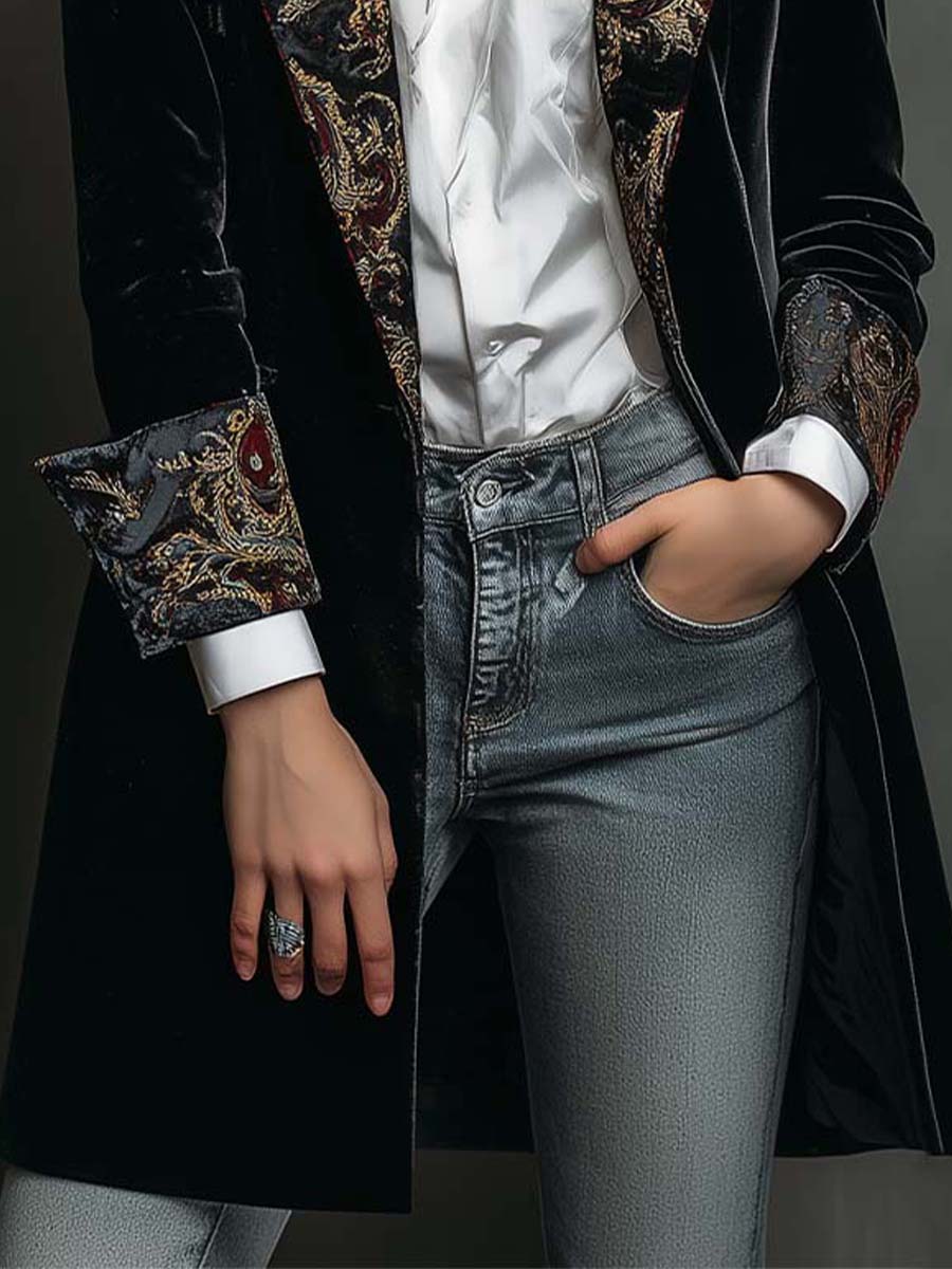 Hollis & June | Alana Baroque Slim-Fit Blazer