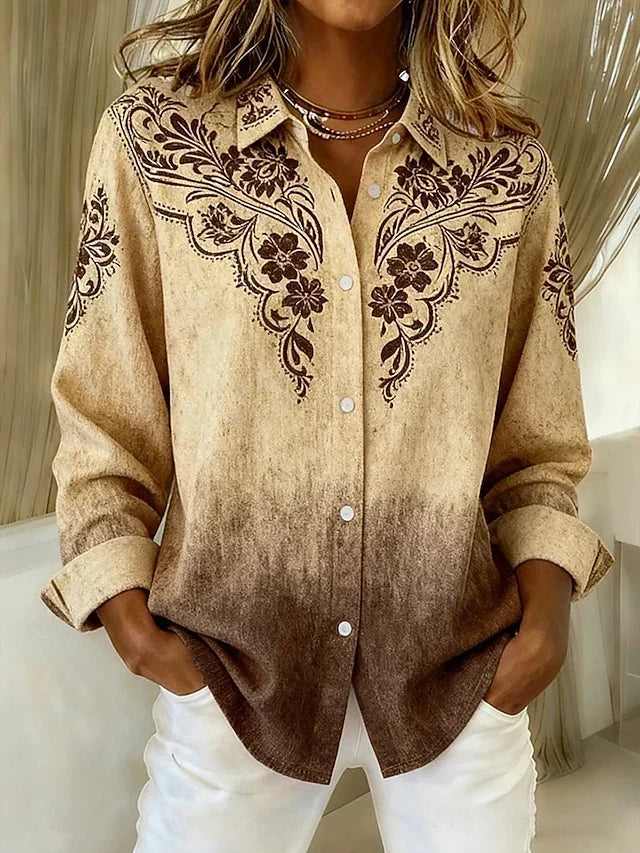 Hollis & June | Tucson Western Floral Blouse
