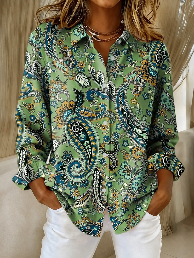 Hollis & June | Katarina Paisley Print Blouse