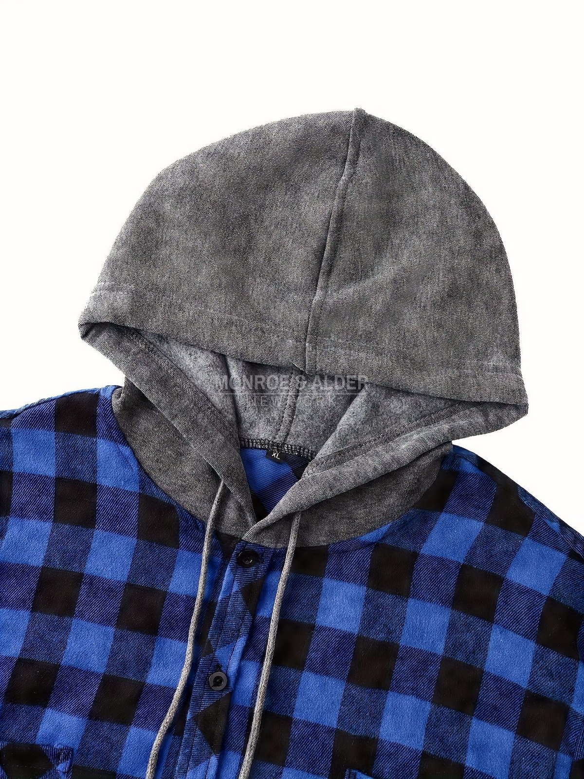 Hollis & June | Dalton Hooded Plaid Shirt Jacket